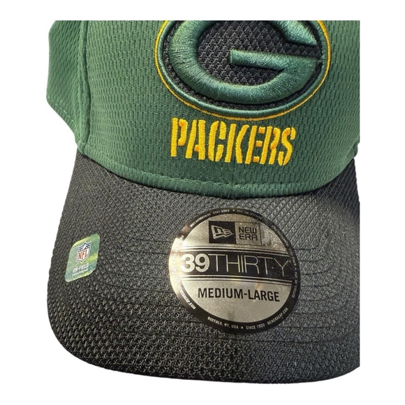 Green Bay Packers New Era 39THIRTY Stretch Fit Hat – Size M/L – NEW & UNUSED - Picture 2 of 8